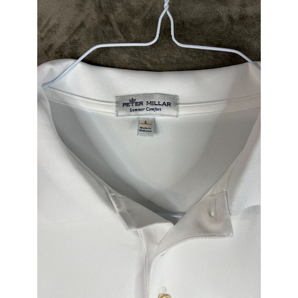 Peter Millar Solid White Summer Comfort Golf Polo… - image 4
